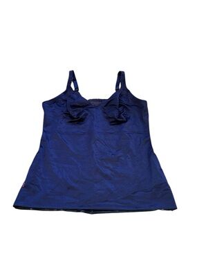 Ruby Ribbon Blue Cami Shapewear Tank Top Adjustable Straps Slimming